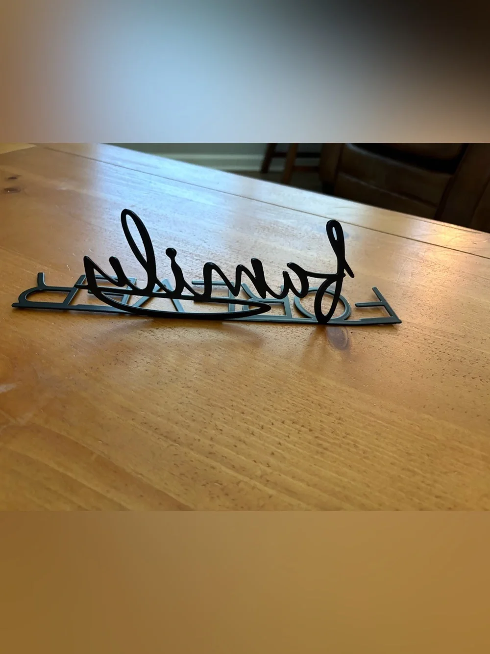 Pottery Barn Family Forever Metal Sign, Black, Brand New